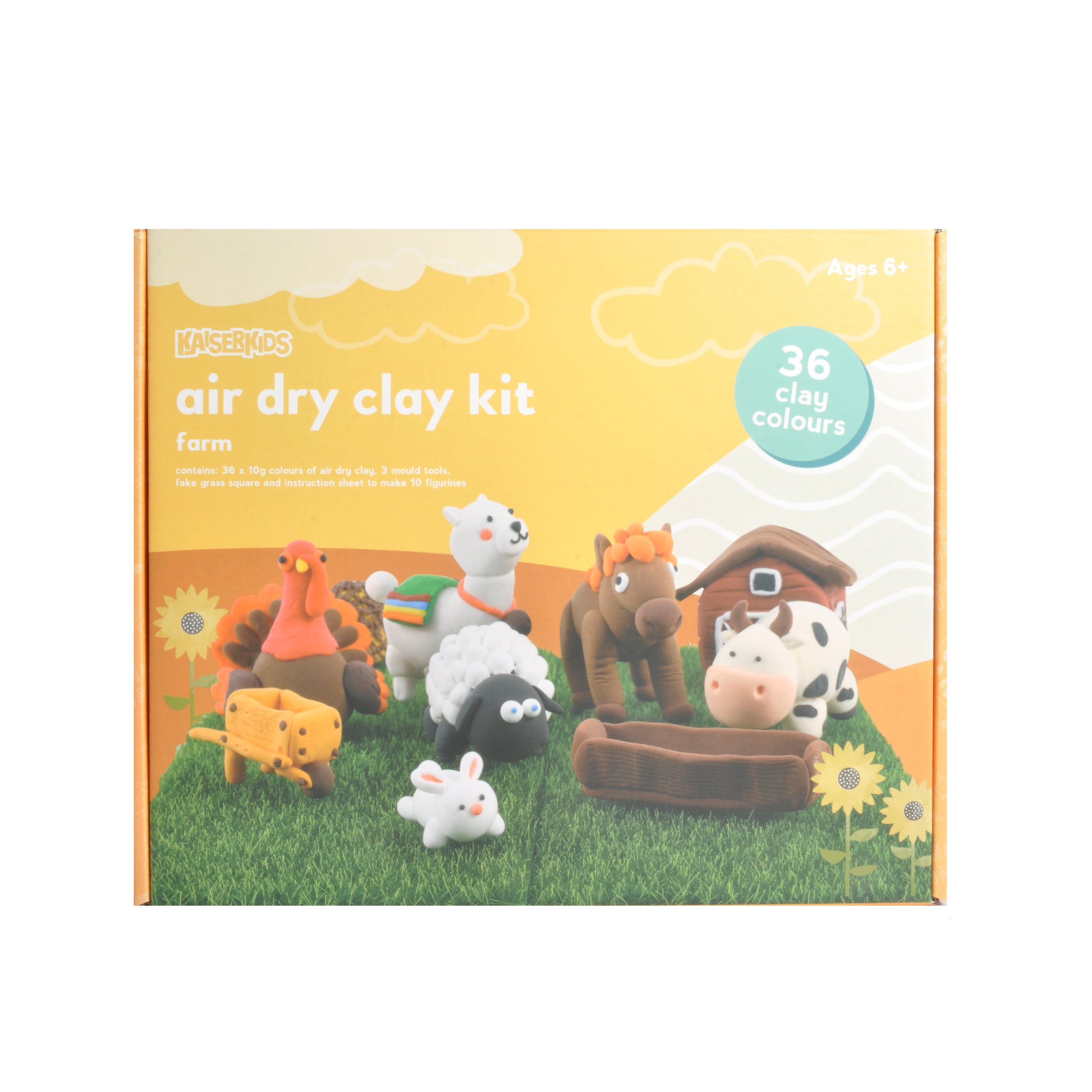 Air Dry Modelling Clay Kit Lge - Farm